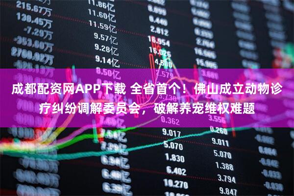 成都配资网APP下载 全省首个！佛山成立动物诊疗纠纷调解委员会，破解养宠维权难题
